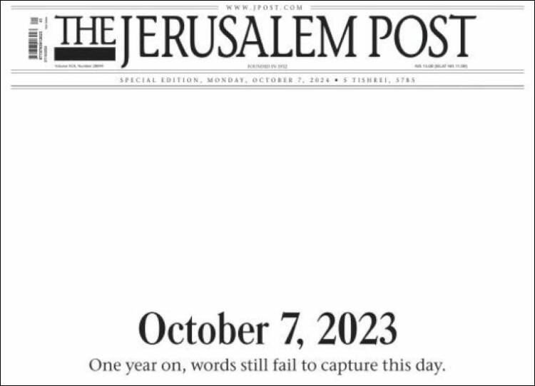 Portada de The Jerusalem Post (Israel)