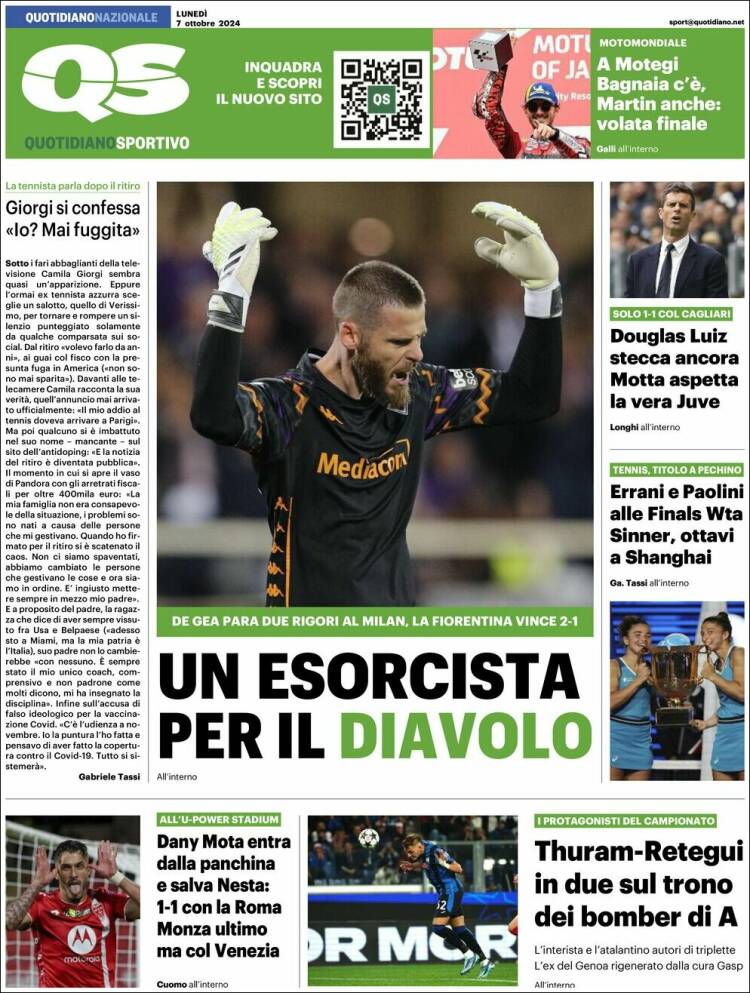 Portada de Quotidiano Sportivo (Italia)