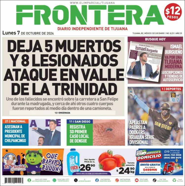 Portada de Frontera (México)