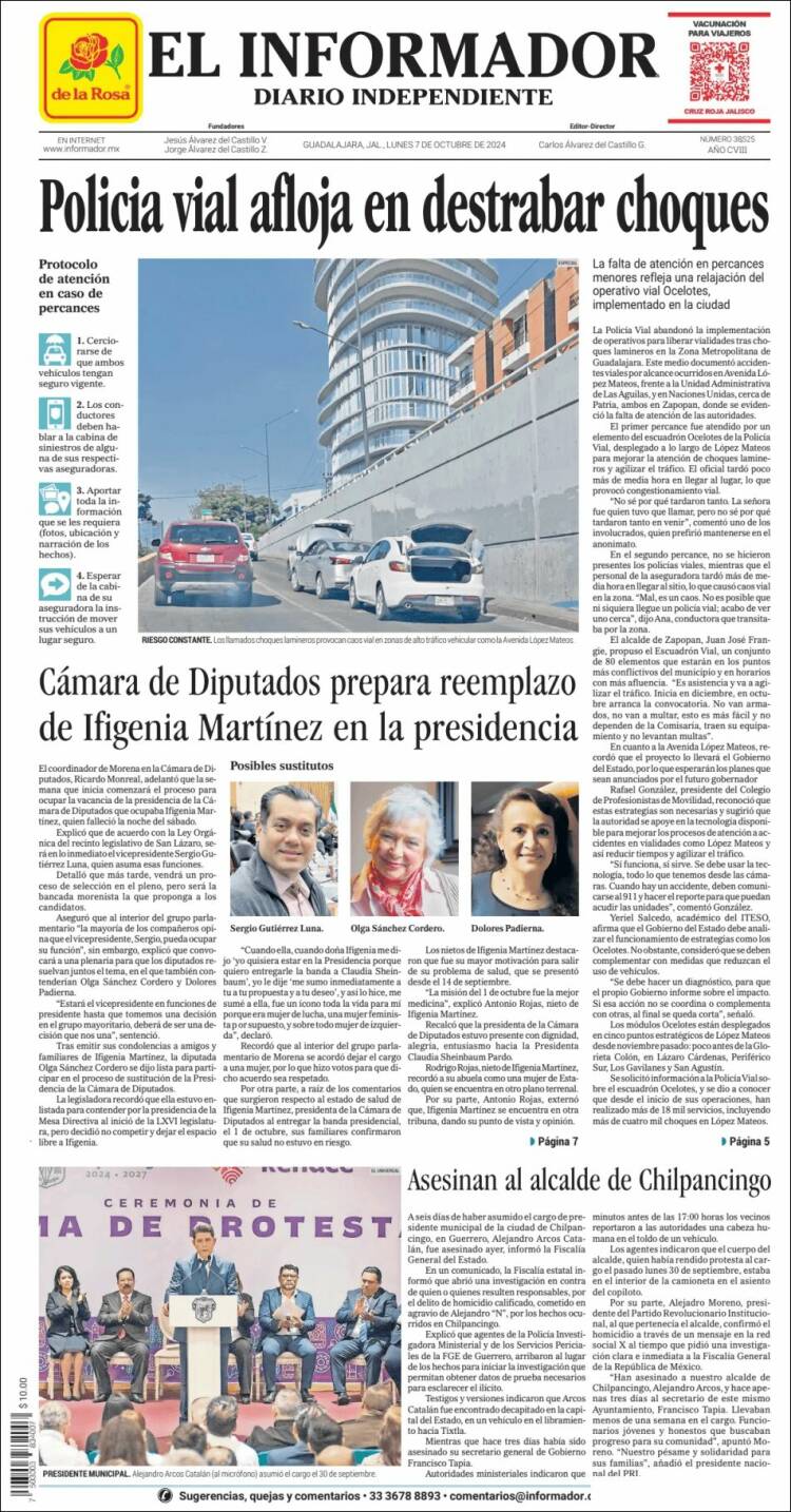 Portada de El Informador (México)