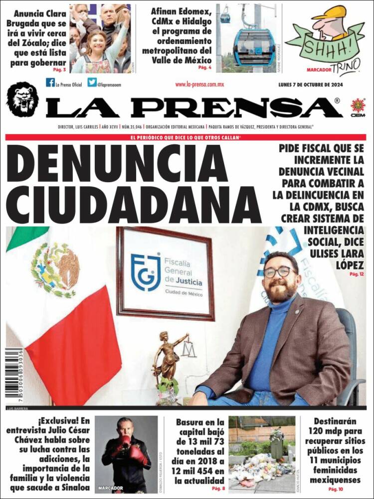 Portada de La Prensa (México)