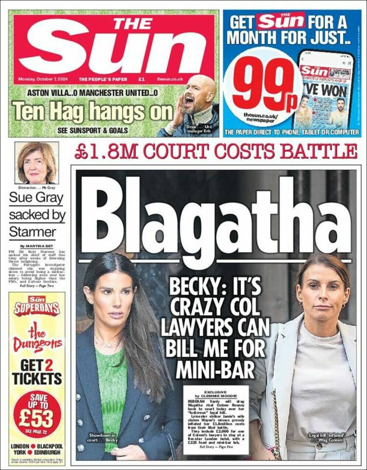 Portada de The Sun (Reino Unido)