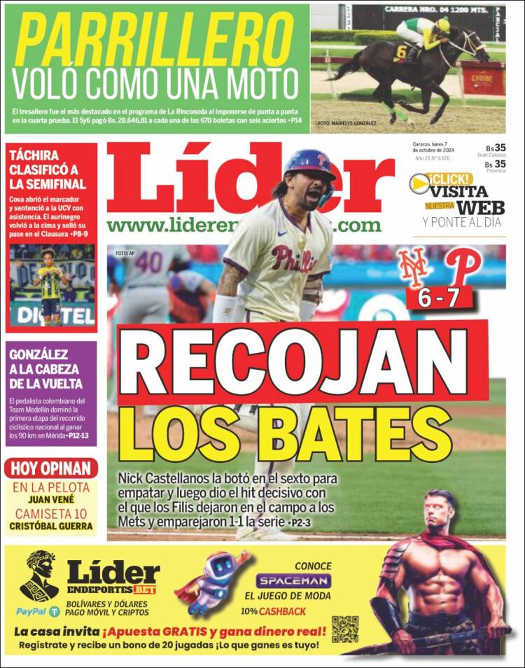 Portada de Lider en deportes (Venezuela)