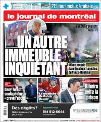 Portada de Le Journal de Montréal (Canadá)