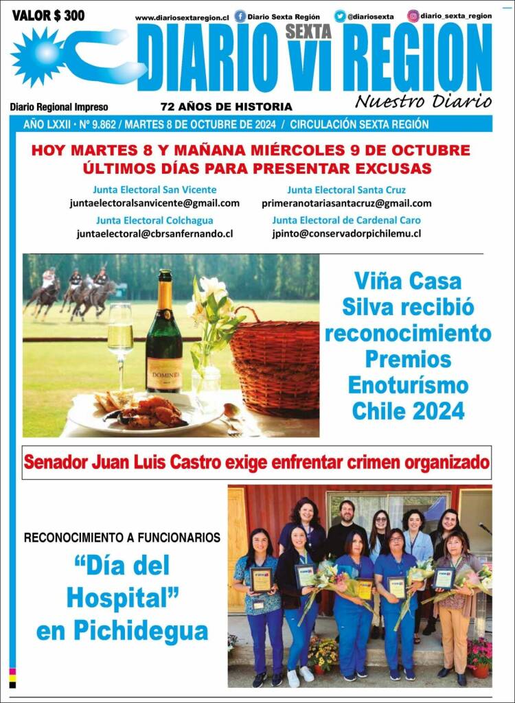 Portada de Diario VI Región (Chile)