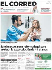 Portada de El Correo (España)