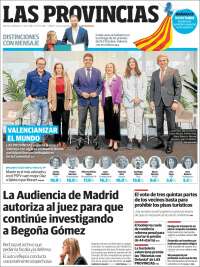 Portada de Las Provincias (España)