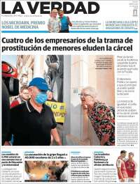 Portada de La Verdad de Murcia (España)