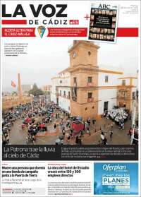 Portada de La Voz de Cádiz (España)