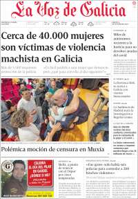 Portada de La Voz de Galicia (España)