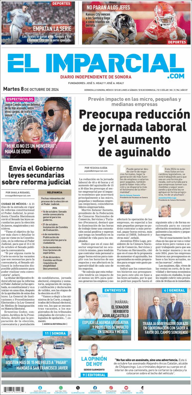 Portada de El Imparcial (México)