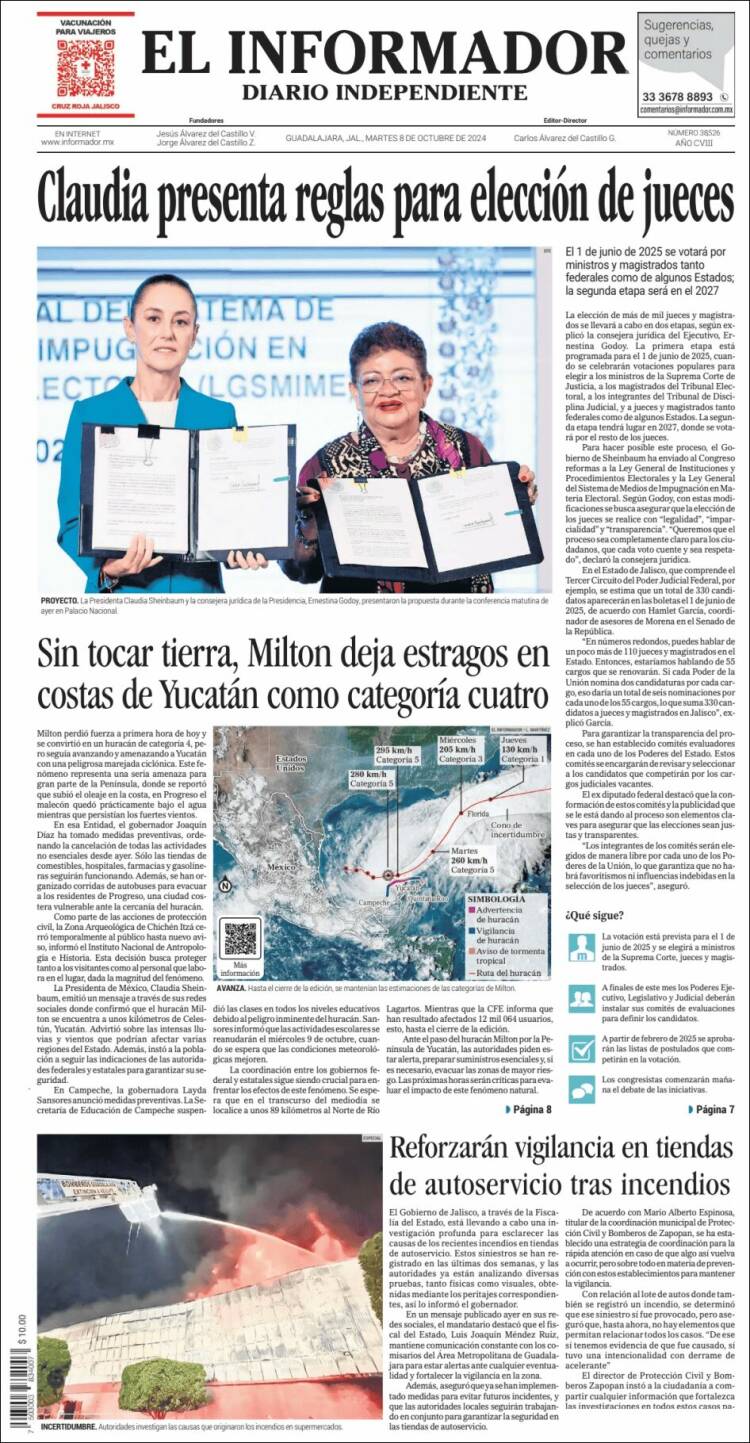 Portada de El Informador (México)
