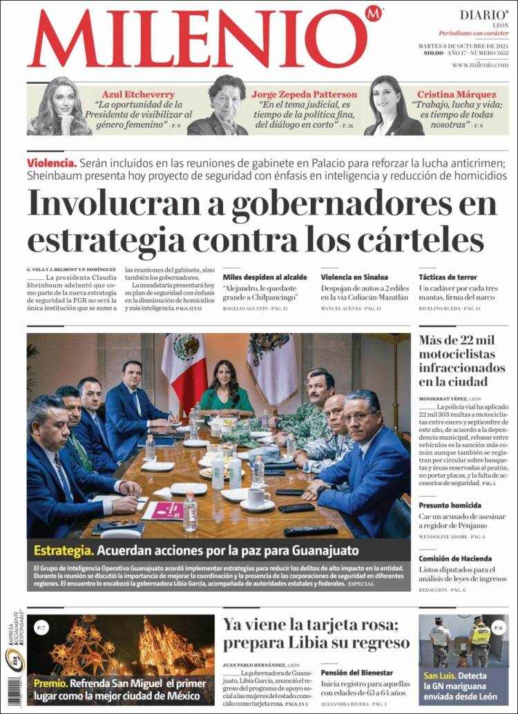 Portada de Milenio de León (México)