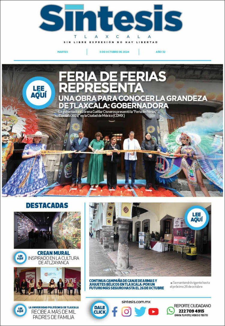 Portada de Síntesis de Tlaxcala (México)