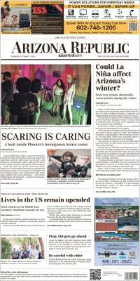 Portada de Arizona Republic News (USA)