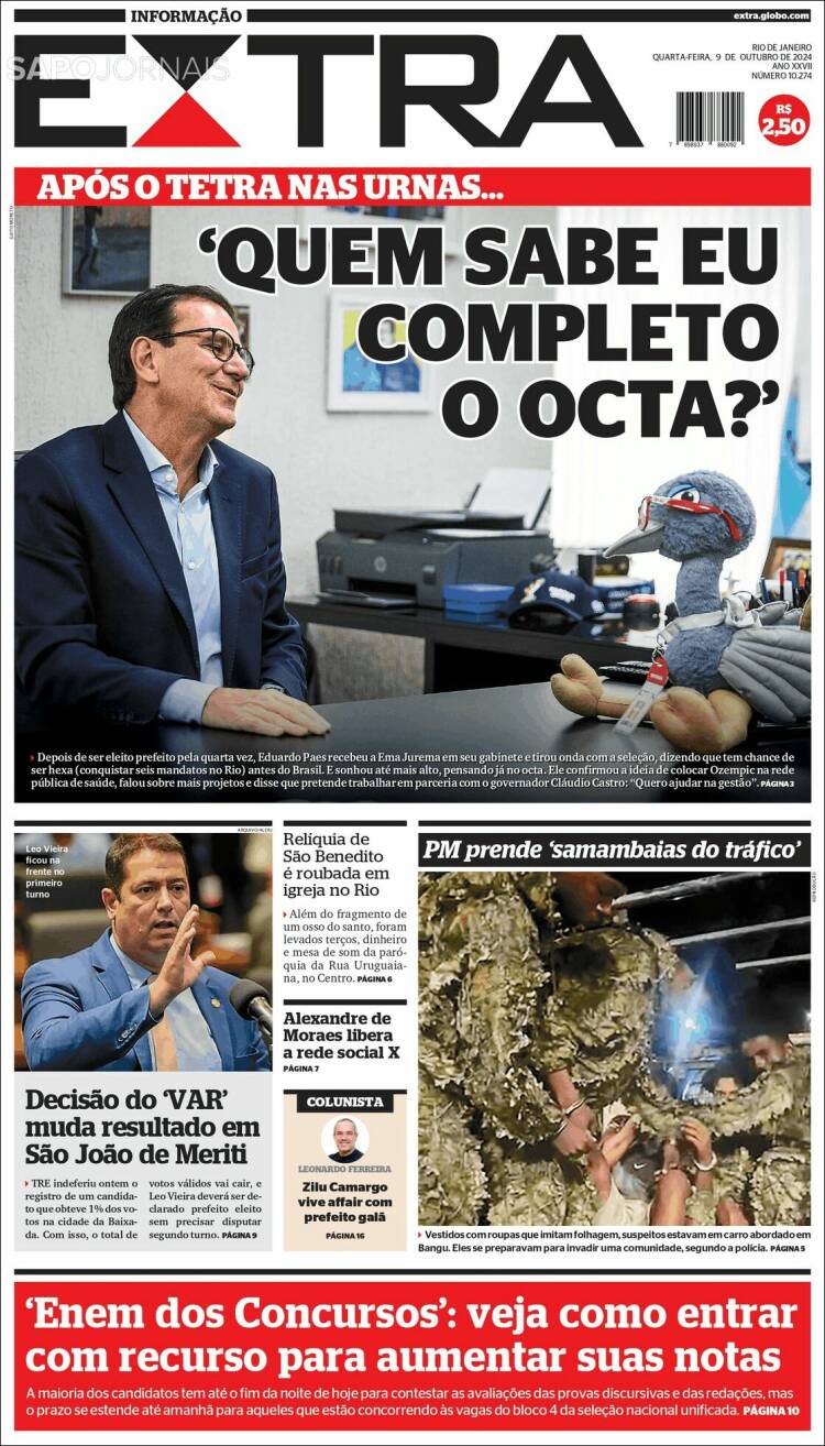 Portada de Extra (Brasil)