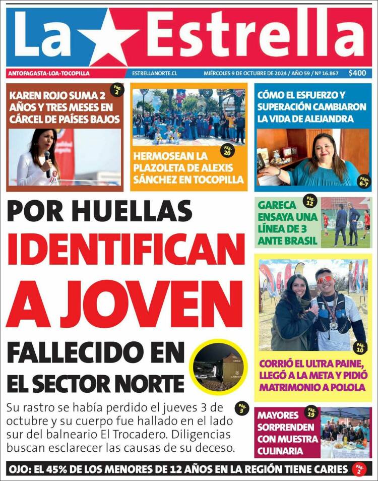 Portada de La Estrella del Norte (Chile)