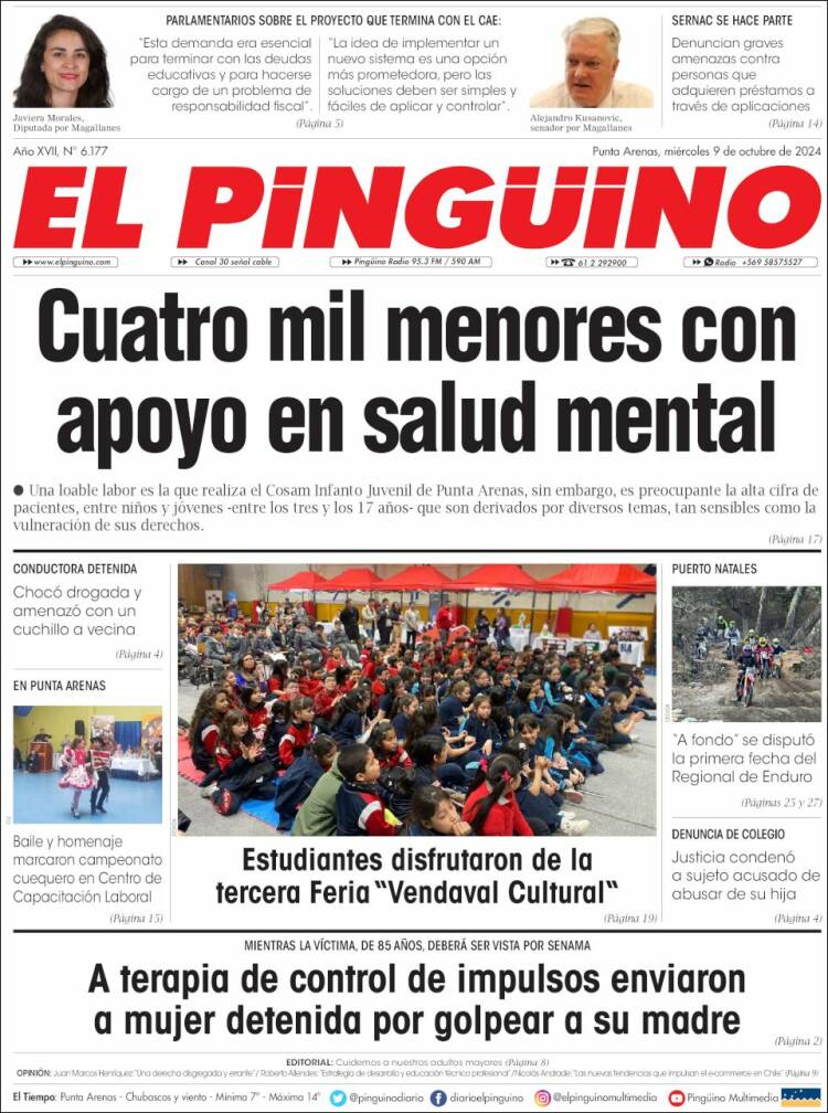 Portada de El Pingüino (Chile)