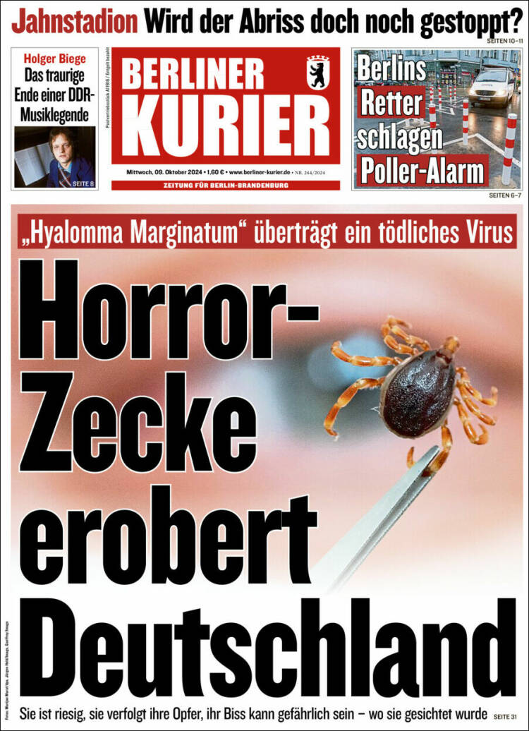 Portada de Berliner Kurier - Startseite BK (Alemania)
