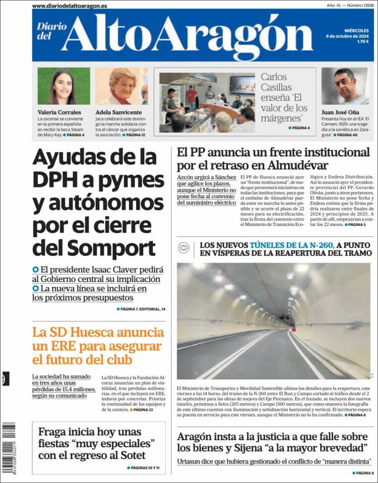 Portada de Diario del AltoAragón (España)