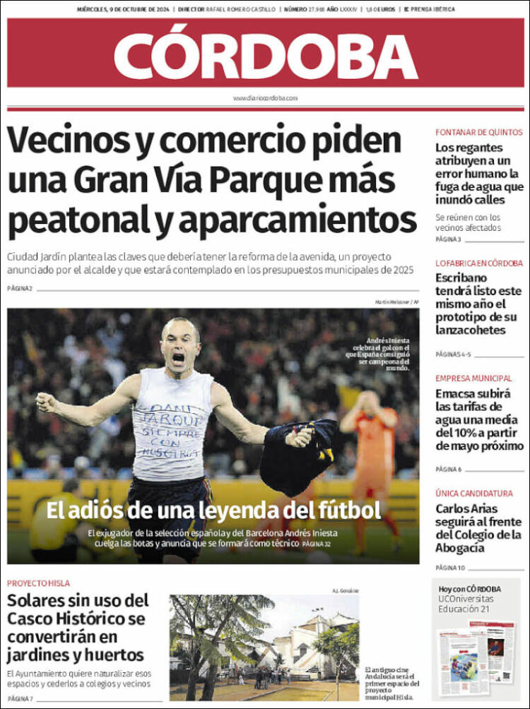 Portada de Diario de Córdoba (España)