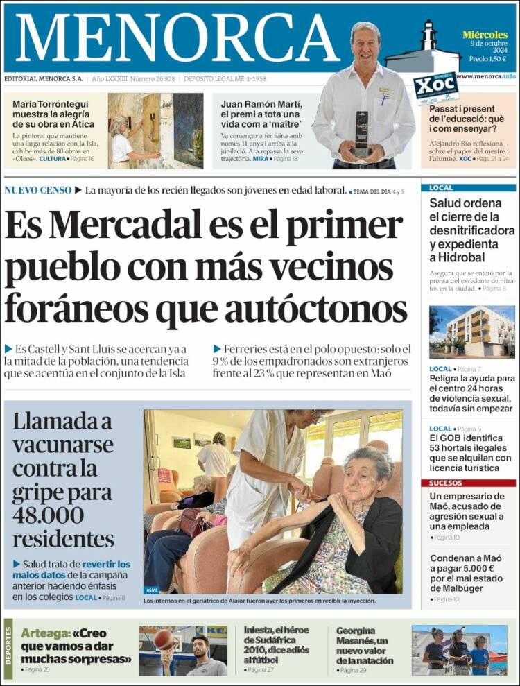 Portada de Menorca - Diario Insular (España)
