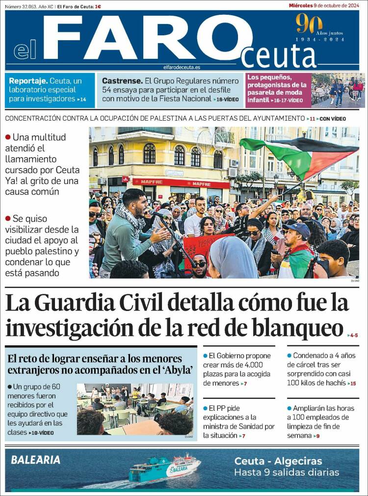 Portada de El Faro de Ceuta (España)