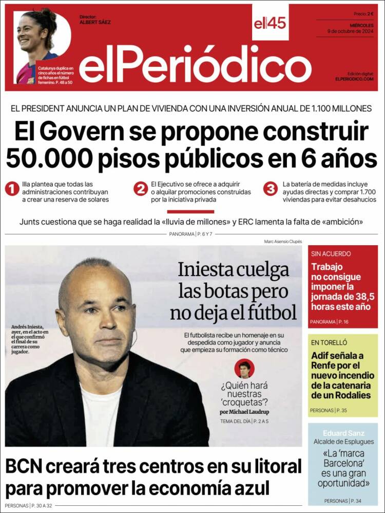 Portada de El Periódico (España)