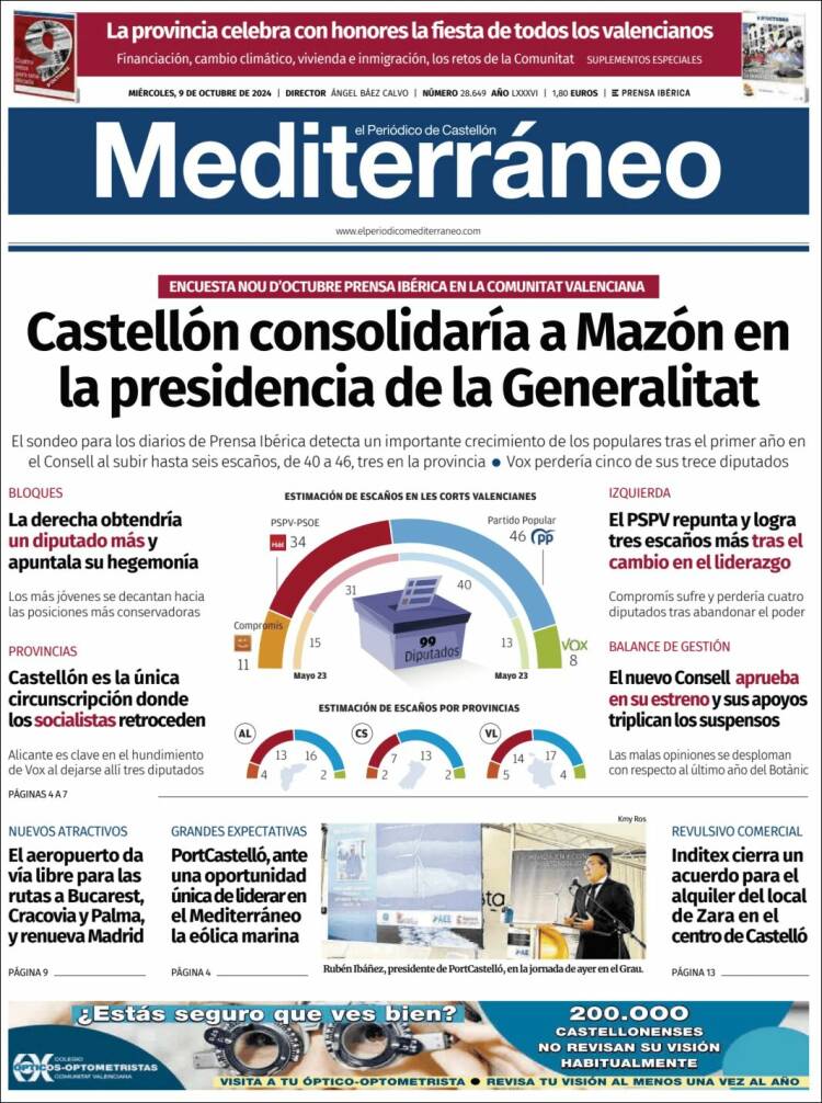 Portada de El Periódico Mediterraneo (España)