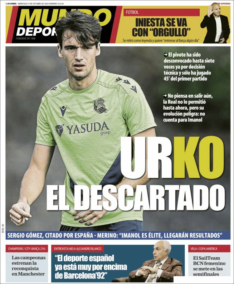 Portada de Mundo Deportivo Gipuzkoa (España)