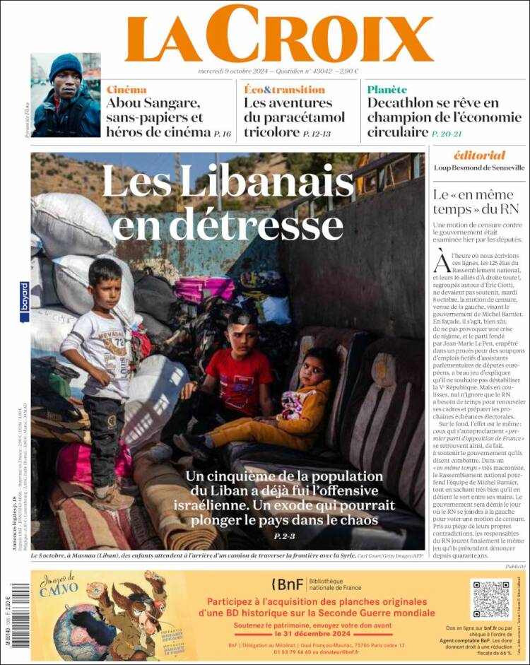 Portada de La Croix (Francia)