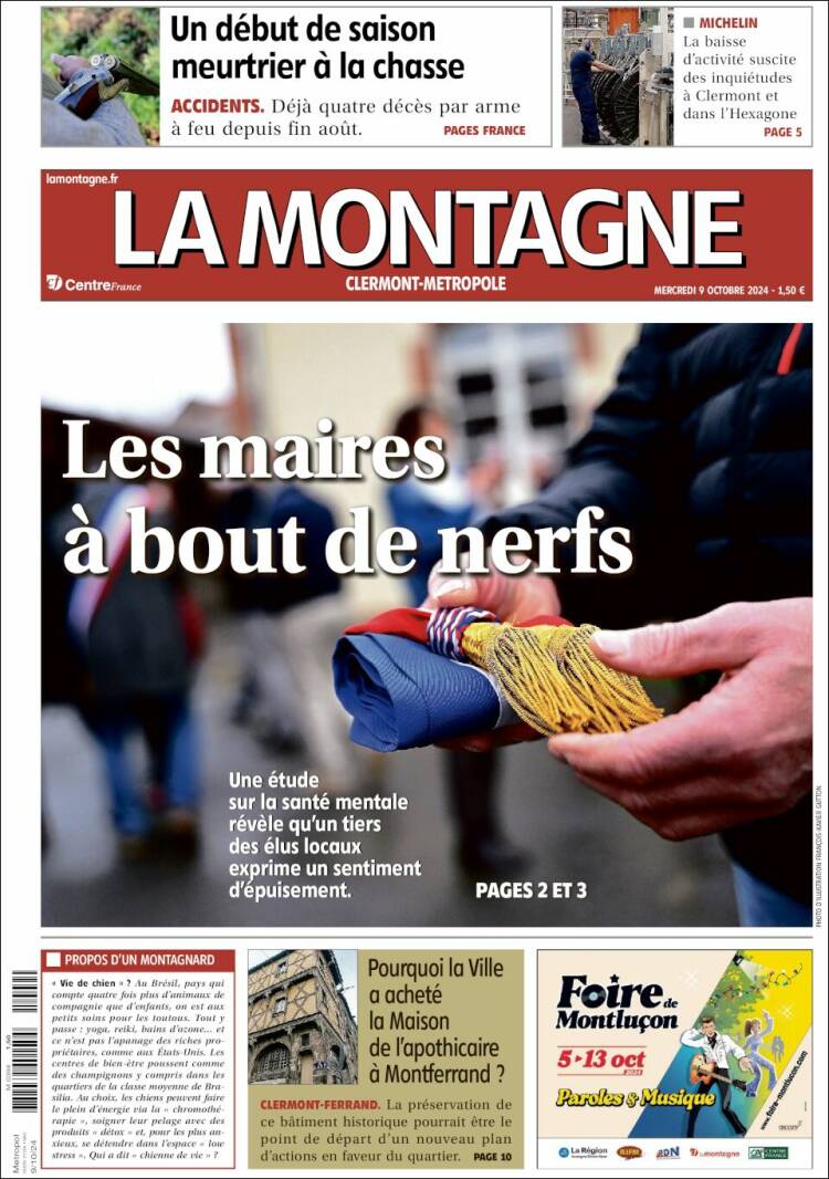 Portada de La Montagne (Francia)