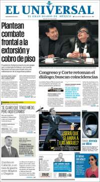 Portada de El Universal (México)