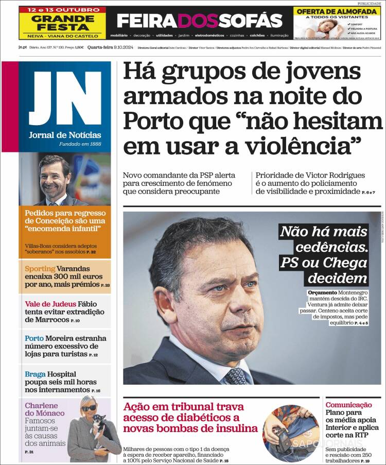 Portada de Jornal de Notícias (Portugal)