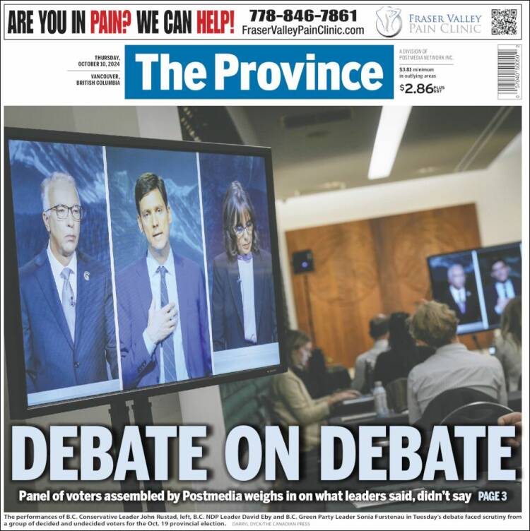 Portada de The Province (Canada)
