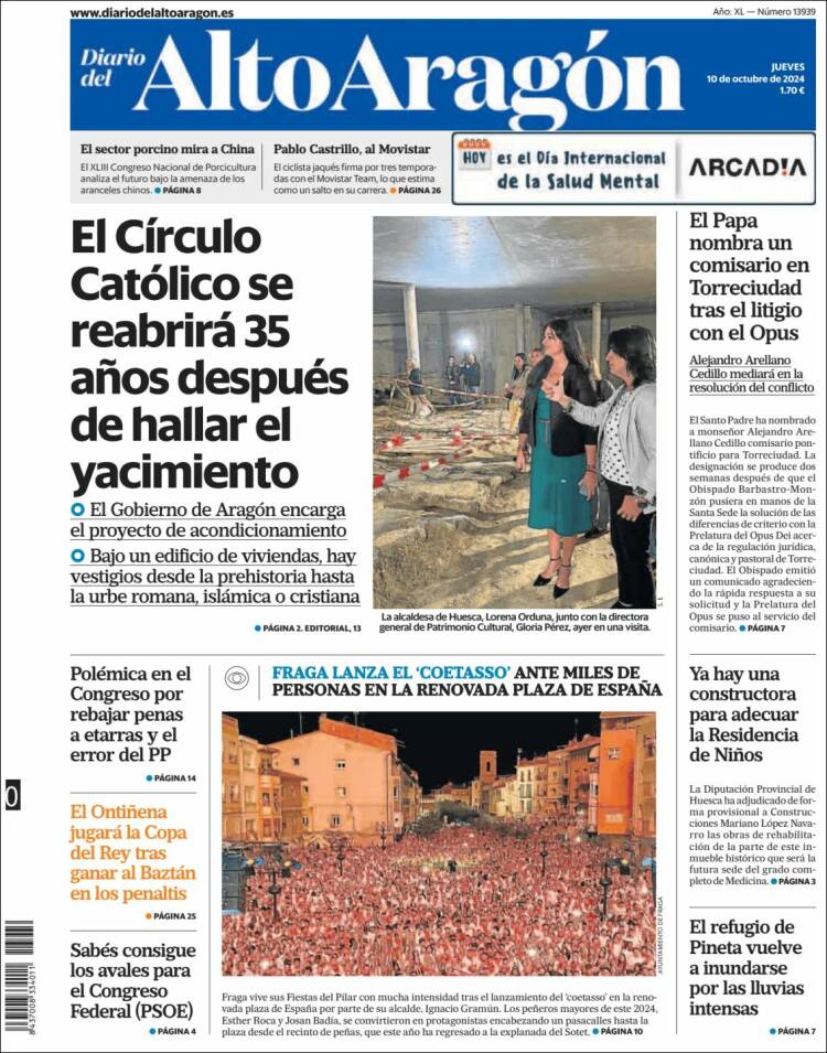 Portada de Diario del AltoAragón (Spain)