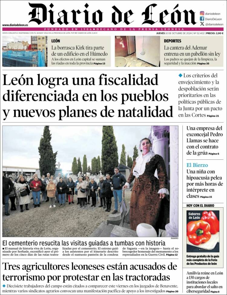 Portada de Diario de León (Spain)