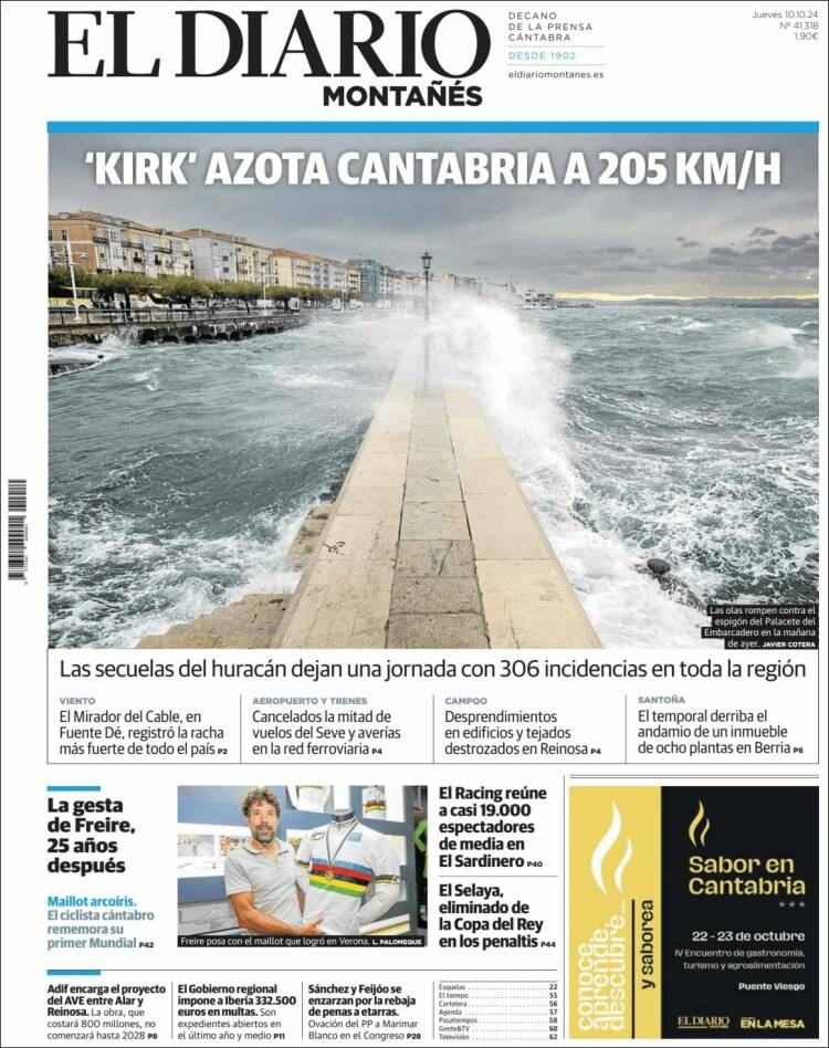 Portada de El Diario Montañés (Spain)