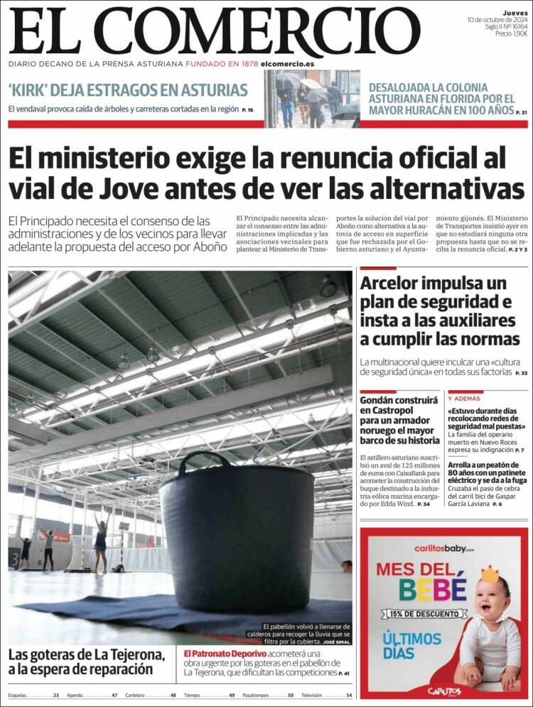 Portada de El Comercio - Gijón (Spain)