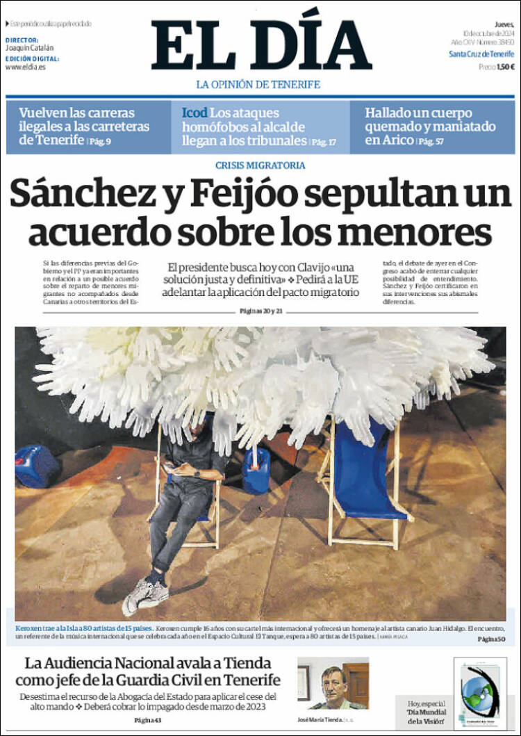 Portada de El Día (Spain)