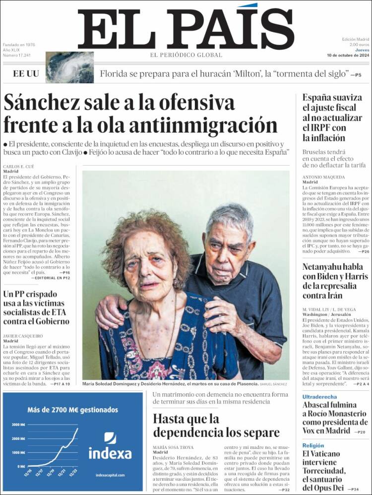 Portada de El País (Spain)