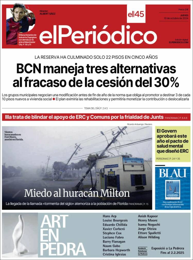 Portada de El Periódico (Spain)