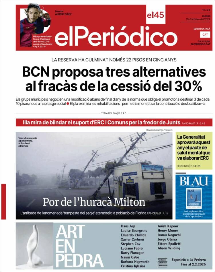Portada de El Periódico de Catalunya (Spain)