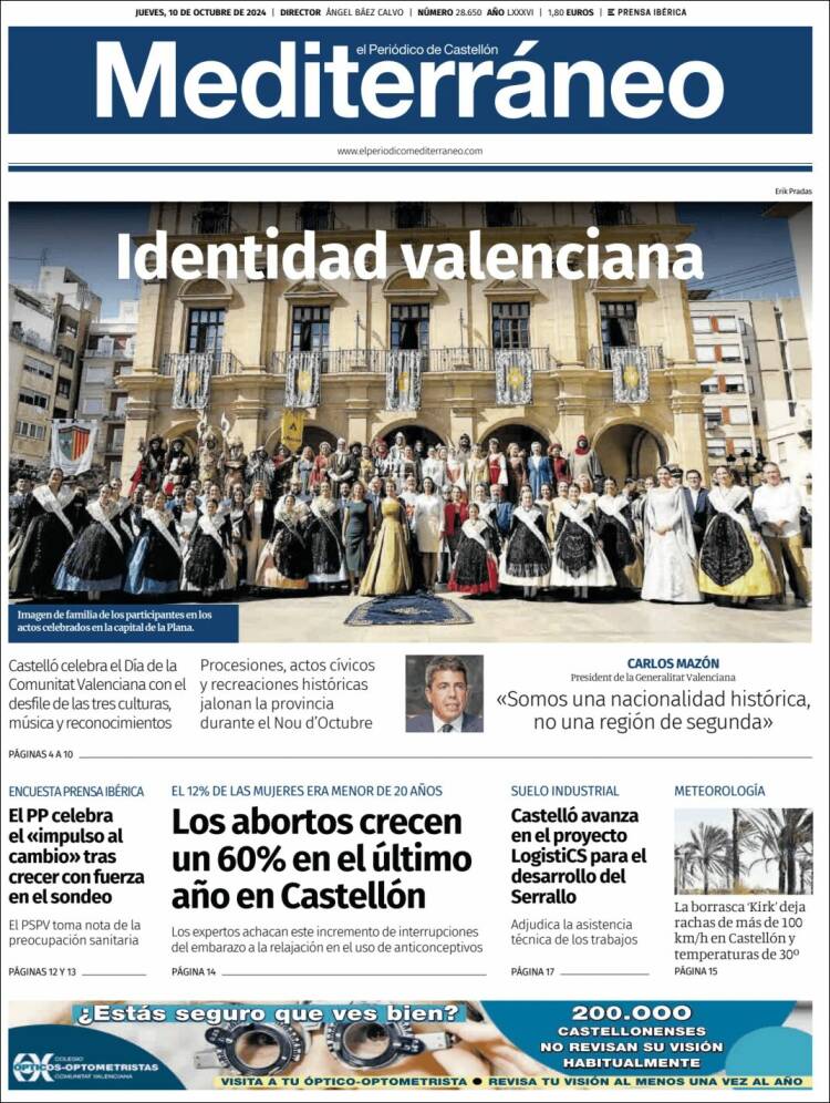 Portada de El Periódico Mediterraneo (Spain)