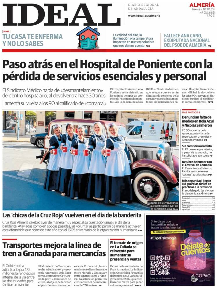 Portada de Ideal Almeria (Spain)