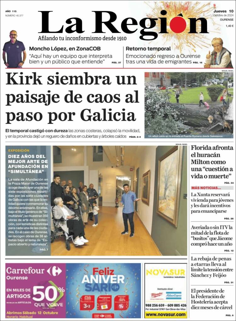 Portada de La Región de Ourense (Spain)