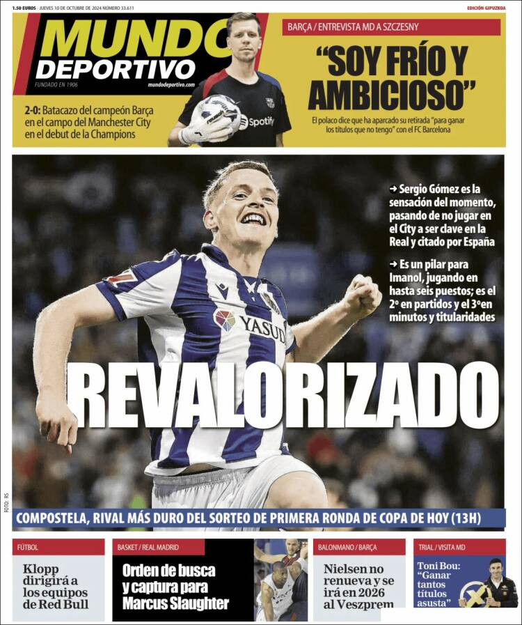 Portada de Mundo Deportivo Gipuzkoa (Spain)
