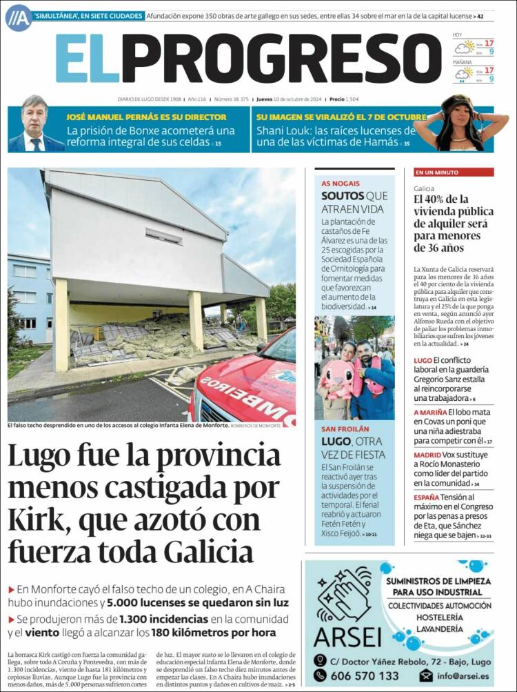 Portada de El Progreso (Spain)
