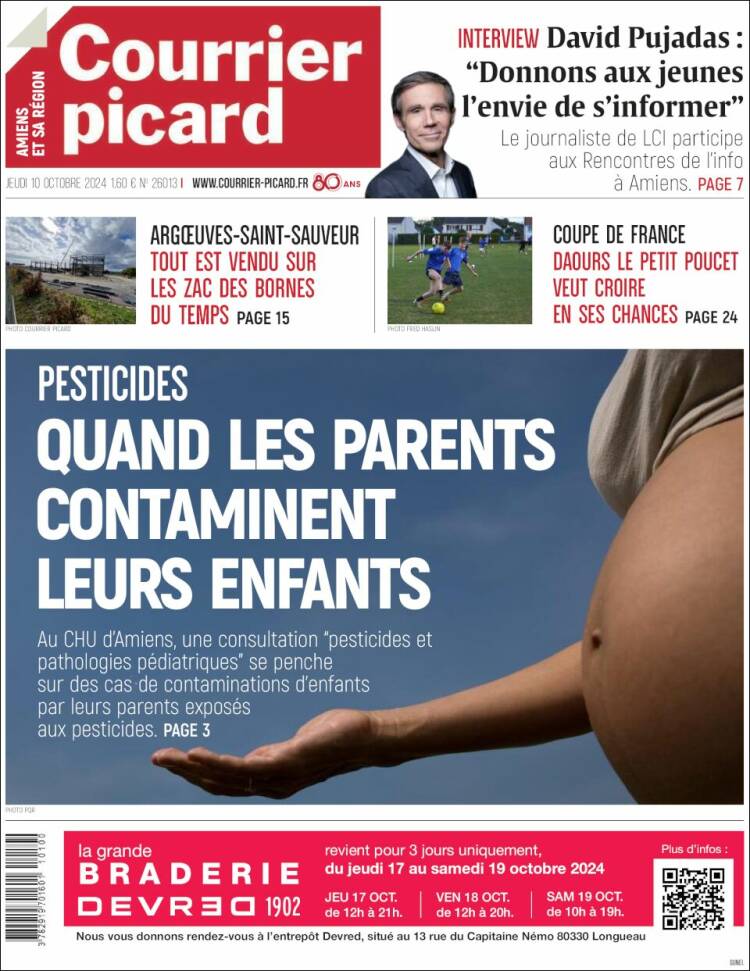 Portada de Courrier Picard (Francia)