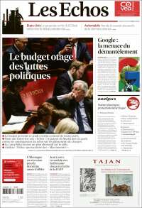 Portada de Les Echos (Francia)